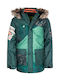 Kids' Sports Jacket Short Windproof with Hood Green Circulo