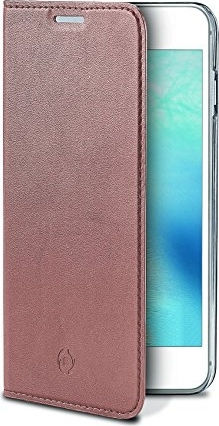Celly Air Book Synthetic Leather 2mm Rose Gold (iPhone SE 2022/2020)