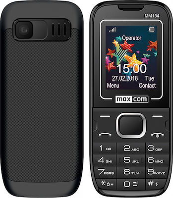 MaxCom Classic MM134 Dual SIM Mobile Phone with Large Buttons Black