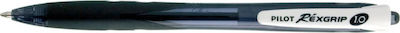 Pilot Rexgrip Pen Ballpoint 1mm with Black Ink Black Body BRG-10M-B