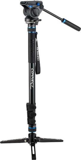 Benro Benro MCT38AFS4 Photography & Video Monopod with Flip Locks and S4 Video Head Aluminum with Tripod Base with Hydraulic Head and 4kg Maximum Load