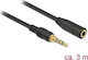 DeLock Καλώδιο Ήχου TRRS 3.5mm male - 3.5mm female Μαύρο 3m με Επίχρυσους Ακροδέκτες 85633