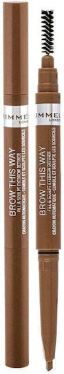 Rimmel Brow This Way 2-in-1 Fill & Sculpt Eyebrow Definer Μολύβι για Φρύδια 001 Blonde 0.25gr