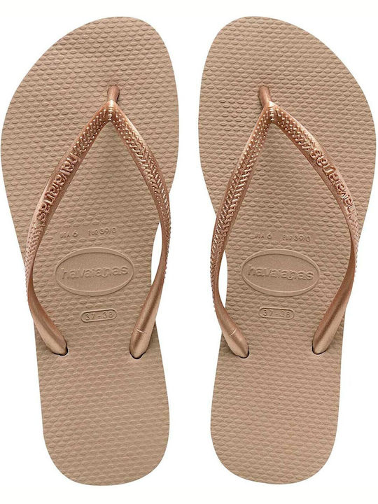Havaianas Slim Women's Flip Flops Rose Gold