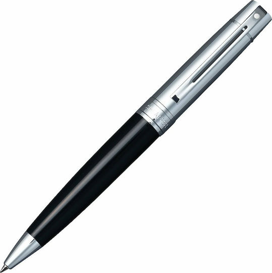 Sheaffer 300 Serie Glänzender Schwarzer Körper Heller Chromkapp Kugelschreiber