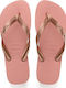 Top Strap Flip Flops in Rose Gold Colour