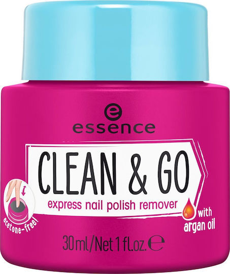 Essence Clean & Go Îndepărtător de oje pentru unghii 30ml 6-145018