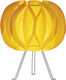 Starlight FP-06-Ε-24CM-Τ Plastic Table Lamp for Socket E14 with Yellow Shade and Silver Base FP-06-Ε-24-Τ