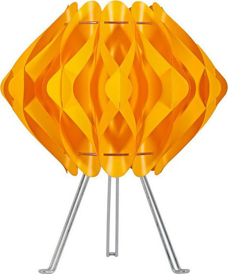 Starlight FP-12-S-2Ε-27CM-Τ Plastic Table Lamp for Socket E14 with Yellow Shade and Base