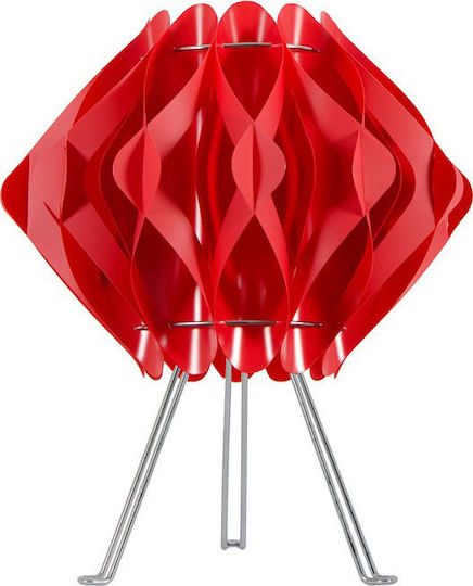 Starlight Plastic Table Lamp for Socket E14 with Red Shade and Base