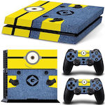 Sticker Skin Minions & Dualshock Piele pentru Consolă PS4