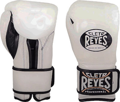 Cleto Reyes Cleto Reyes Hook and Loop Mănuși de box pentru competiție albe Alb