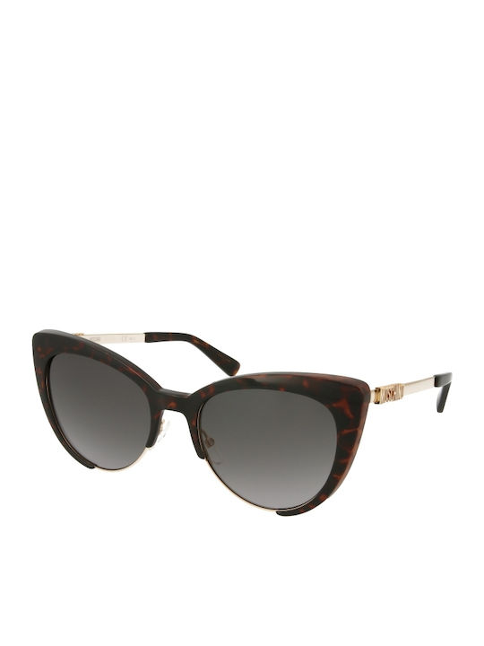 Moschino Women's Sunglasses with Brown Tartaruga Frame and Gray Gradient Lens MOS040/S 086/9O