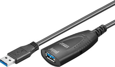 Goobay USB 3.0 Cablu USB-A de sex masculin - USB-A femelă Negru 5m 95727