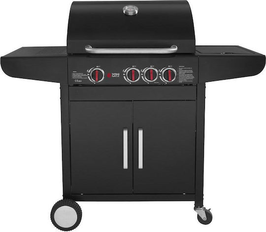 Thermogatz GS Grill Lux Gasgrill Rost 64cmx40cmcm mit 3 cm 9kW und Seitenbrenner