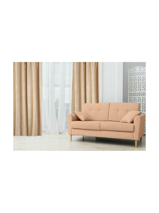 Omega Home Κουρτίνα με Τρέσα 202 Μπεζ 145x270εκ.