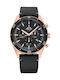 Swiss Military by Chrono Watch Chronograph Battery with Black Leather Strap SM34079.07