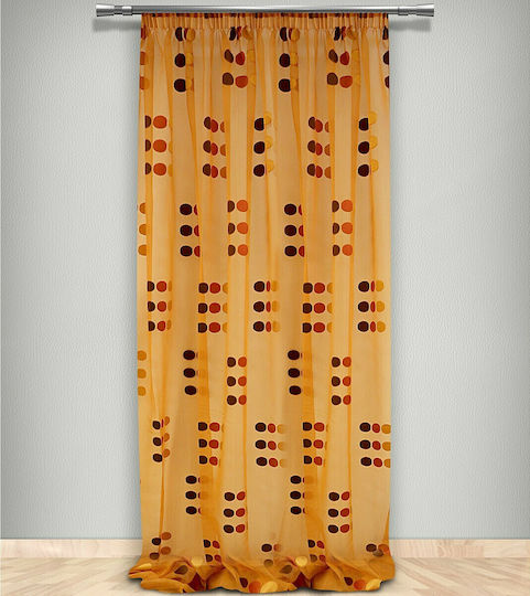 La Maison Blanche Curtain With Pencil Pleat Orange 145x290cm