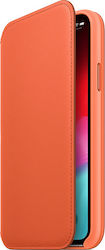 Apple Leather Book Coral (iPhone X / Xs)