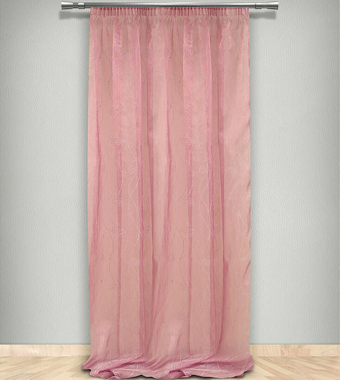 La Maison Blanche Curtain with Pencil Pleat Pink 145x300cm
