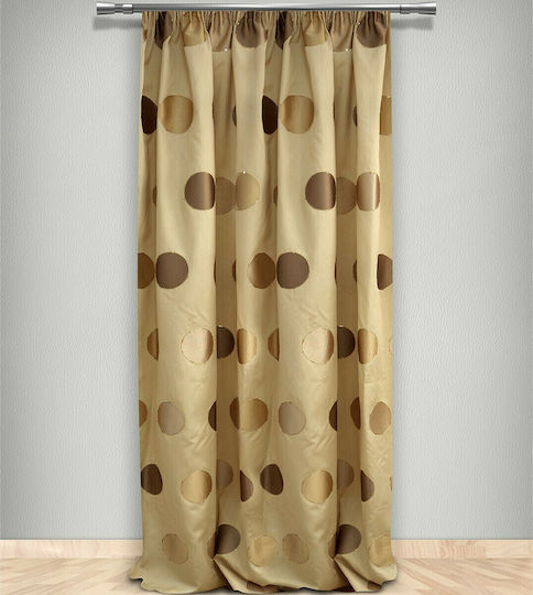 La Maison Blanche Curtain with Pencil Pleat Beige 145x280cm