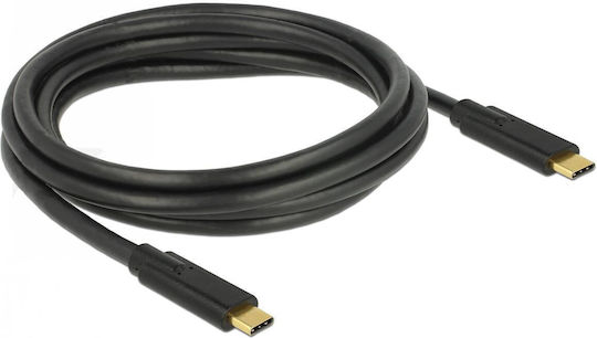 DeLock Cable USB 3.1 Cable USB-C male - USB-C PD Μαύρο 2m 85527