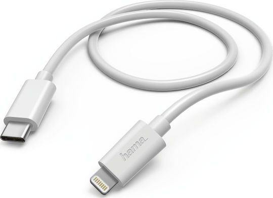 HAMA USB-C zu Lightning Kabel Weiß 1m (00183295)