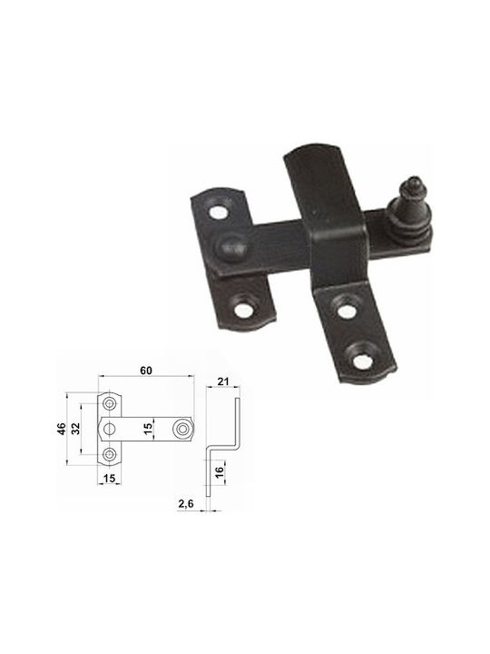 Knee window latch Black AMIG Mod.4