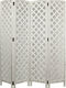 Zaros Διακοσμητικό Παραβάν Ξύλινο με 4 Φύλλα 160x180cm