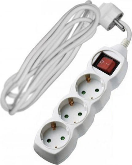 Adeleq Power Strip 3 Positions with Switch and Cable 3m