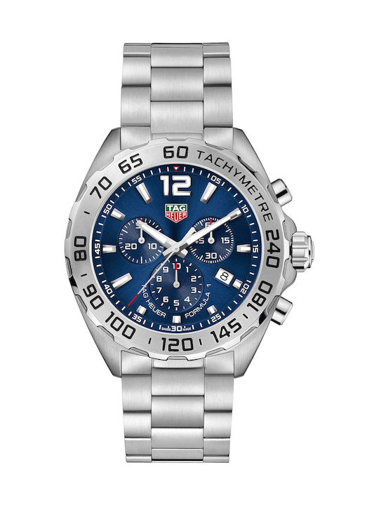 TAG Heuer Formula 1 Men's Watch 43mm Chronograph Battery with Silver Metal Bracelet