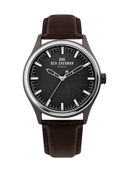 Ben Sherman Harrison Original Watch Battery with Brown Leather Strap