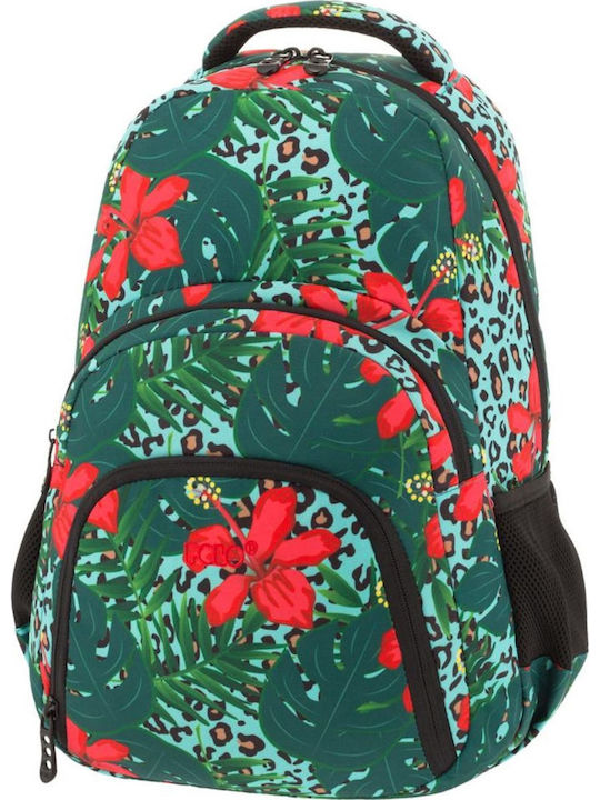 Polo Imagno School Bag Backpack Junior High-High School in Green color 25lt