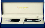 Waterman Carene Pen Ballpoint with Blue Ink Black ST