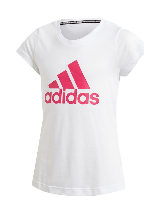Adidas Must Haves Badge Sport Kid's Tee Παιδικό T-shirt Λευκό