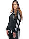 Women's Sweatshirt Jacket Hooded Black