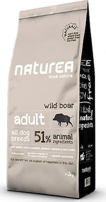 Naturea Naturals Adult 2kg Trockenfutter ohne Getreide & Gluten für erwachsene Hunde mit Wildschwein