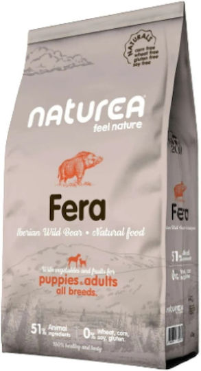 Naturea Naturals Fera 2кг Суха Храна без Зърнени храни и Глутен за Възрастни Кучета с Дива свиня