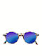 Izipizi D Sun Sunglasses with Brown Tartaruga Plastic Frame and Blue Mirror Lens