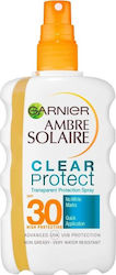 Garnier Ambre Solaire Clear Protect Rezistentă la apă Crema protectie solara Cremă pentru Corp SPF30 în Spray 200ml