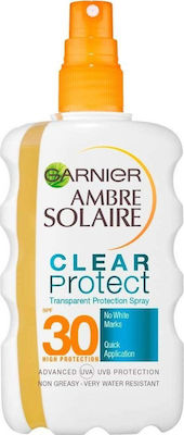 Garnier Ambre Solaire Clear Protect Αδιάβροχη Αντηλιακή Κρέμα για το Σώμα SPF30 σε Spray 200ml