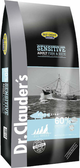 Dr.Clauder's Best Choice Sensitive 12.5kg Ξηρά Τροφή χωρίς Σιτηρά για Ενήλικους Σκύλους Μεσαίων Φυλών με Ρύζι