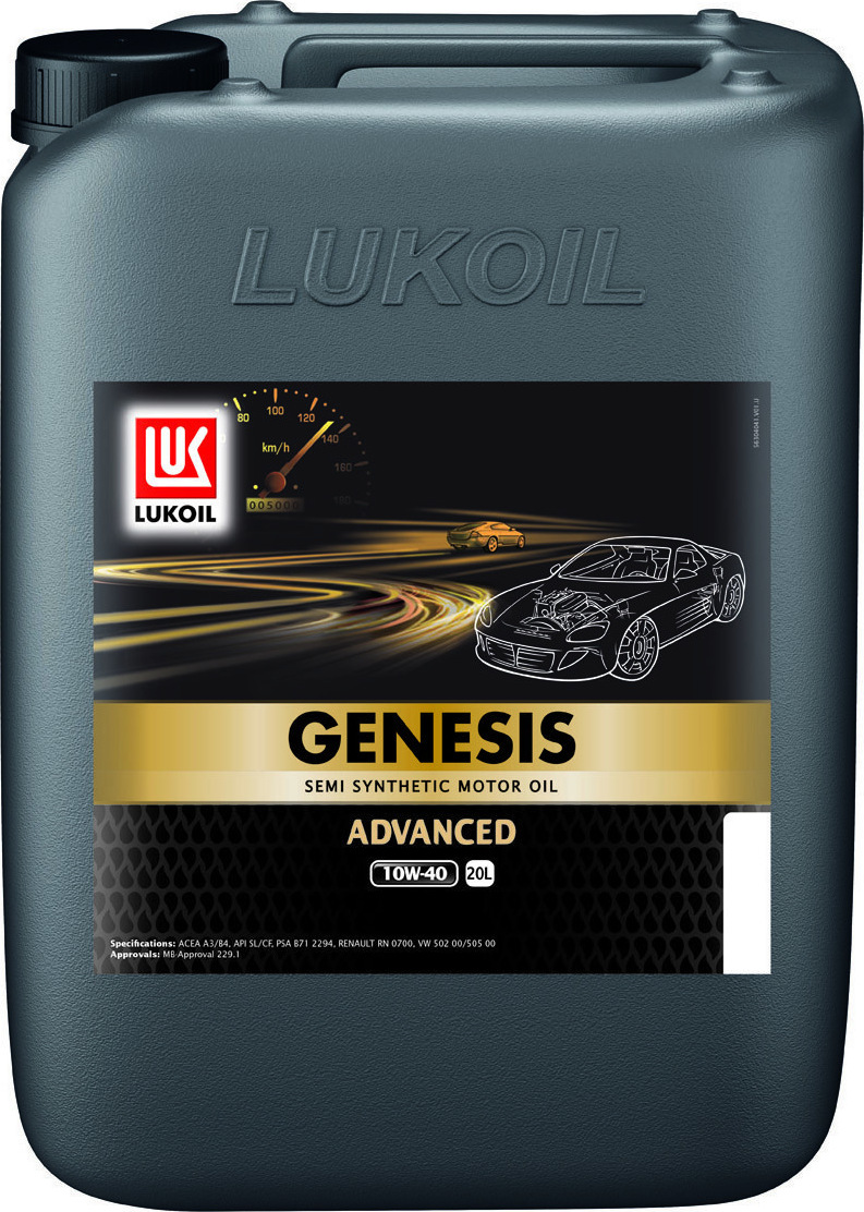 Lukoil Genesis Advanced 10W-40 SN/CF 20lt - Skroutz.gr