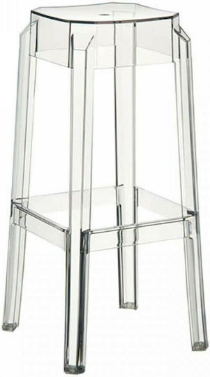 Πλαστικό Σκαμπό Μπαρ Fox 75 Clear 36x36x75cm Πλαστικό Σκαμπό Μπαρ Fox 75 Clear 36x36x75cm