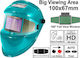 Total Welding Helmet with 100x67mm Visual Field Green