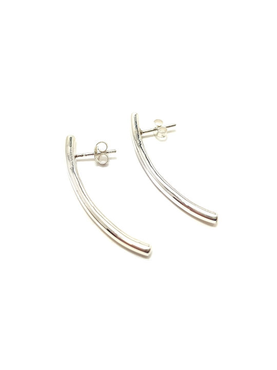 Silver earrings "Bars"