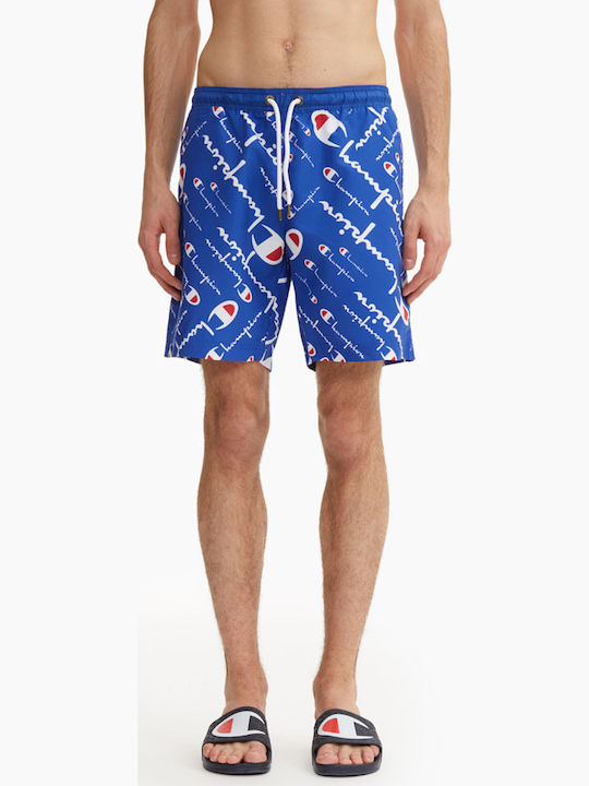 Champion Men's Swimwear Shorts Blue with Patterns 213098-BL001