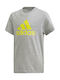 Adidas Παιδικό T-shirt Γκρι