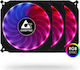 Chieftec CF-3012 Case Fan 120mm (1200rpm / 53cfm) με RGB Φωτισμό και Σύνδεση 6-Pin 3τμχ