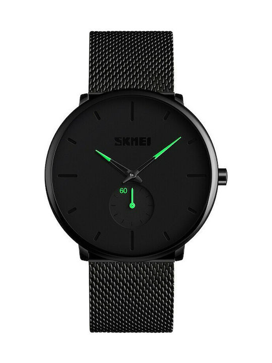 Skmei Uhr Batterie mit Kautschukarmband Black / Green 9185